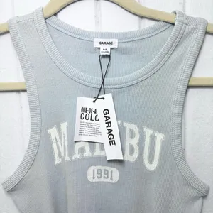 Garage Light Blue Malibu Crop Top Cami Kenny Tank Kentucky‎ Blue Size PS thumbnail 2