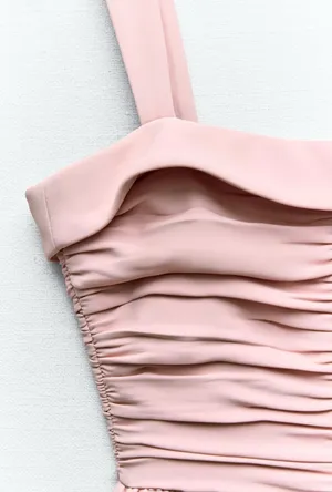 ZARA Draped Balloon Mini Dress thumbnail 7