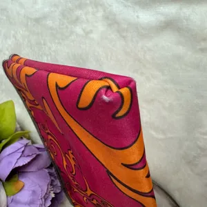 Boutique Vibrant Pink and Orange Retro Printed Bag thumbnail 10