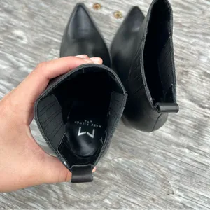 Marc Fisher Alva Black Leather‎ Heeled Bootie size 5.5 thumbnail 5