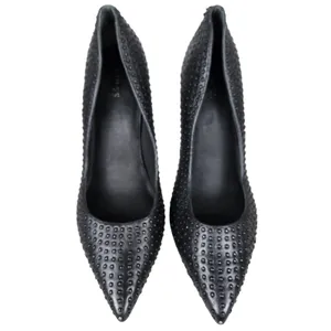 Guess Womens Sabalie Black Studded Leather Pointed Toe Stiletto Pumps Heels 8.5 thumbnail 6