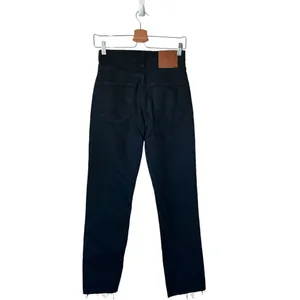 NWT Zara Women’s Jeans Womens Size 4 Black Hi Rise Straight Leg Dark Wash Denim thumbnail 2