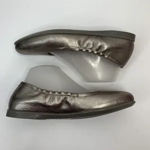 ECCO Size 8 Ballet Flat Shoes Incise Enchant Metallic Bronze Leather Ballerina thumbnail 5