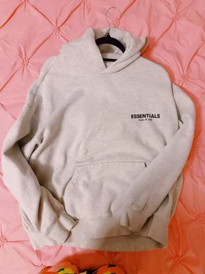 Essentials Grey Fear of God Hoodie thumbnail 1