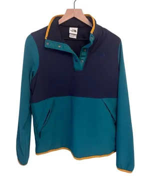 North Face Mountain 3.0 Pullover M Snap Insulated Sweatshirt Jacket medium thumbnail 1