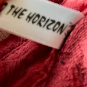 Over the Horizon Red Jean Jacket Button-Up Collared V Neck Pocketed SZ XL Top thumbnail 11