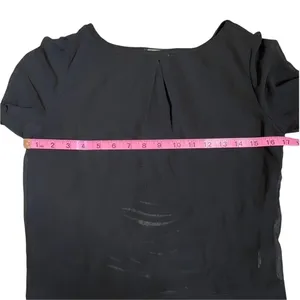 Do Be Black Sheer Mesh Long Sleeve Slashed Shredded Back Studded Cuff Top Small thumbnail 5