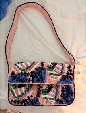 Anthropologie Beaded Purse thumbnail 1