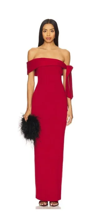 SNDYS x REVOLVE Jaymes Maxi Dress in Deep Red thumbnail 1