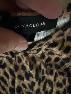Olivaceous Leopard Print Maxi Dress Large thumbnail 2