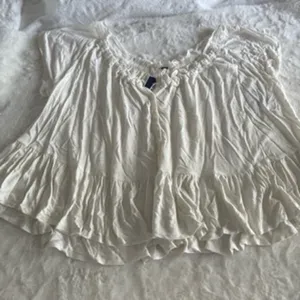 NWT new Free People White Charlie boho peasant blouse size large L thumbnail 2