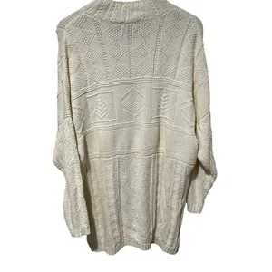 Vintage Woolrich Cable Knit Tunic Sweater Made In USA Women’s M Cotton NEW NOS thumbnail 2