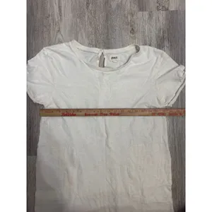 Pact Organic Cotton Short Sleeve‎ Pocket Shift Dress Cream Womens Medium thumbnail 5