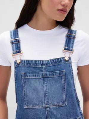GAP Long & Lean Denim Overalls Blue Organic Cotton Casual Women's Size S NWOT thumbnail 3