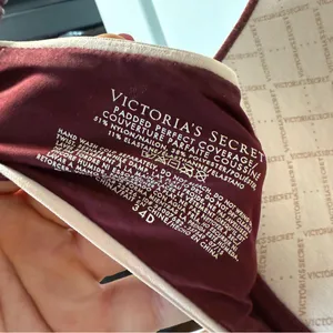Victorias Secret Padded Perfect Coverage Bra Maroon Red Space Dye‎ 34D thumbnail 3