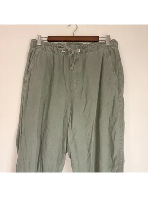 Social Standard by Sanctuary Olive Green Linen-Blend Joggers XL thumbnail 3
