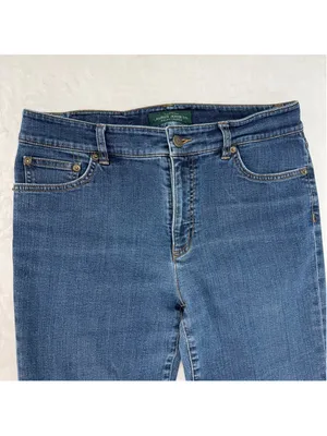 Lauren Ralph Lauren Straight Leg Women’s Jeans Classic 5 Pocket Medium Wash Sz 8 thumbnail 4