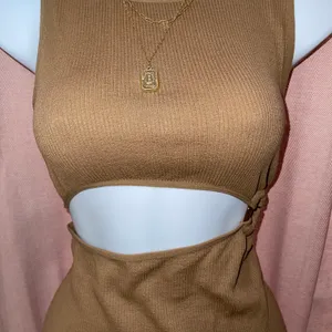 Baddieville NWOT Taupe Mini Dress thumbnail 3