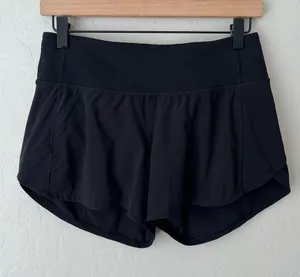 Lululemon speed up shorts black 4 long thumbnail 1