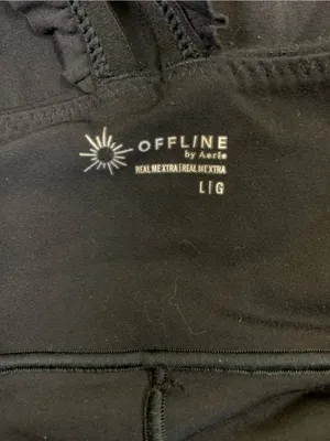 Offline By Aerie Black Ruffle Strap Athletic Romper L Tennis Athleisure thumbnail 4