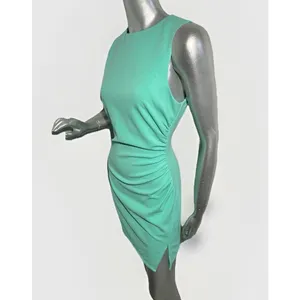 ELLIATT Small Mint Green Ruched Sleeveless Sheath Dress thumbnail 5