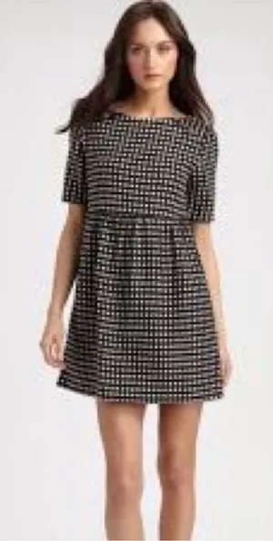 Ace&Jig Black and White polka dot Checkered mini Dress thumbnail 1