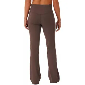 Member's Mark L Yoga Pants Everyday Flare High Rise Pockets Brown Bear‎ Athletic thumbnail 2