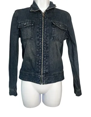Vintage Ralph Lauren Polo Jeans Co Zip Denim Jacket‎ Small Blue 90s Y2K thumbnail 1
