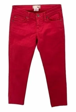 BDG‎ Pink Denim Stretch Cropped Skinny Jean Low Rise Size 26 thumbnail 1
