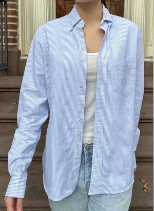 Brandy Melville Striped Stephanie Button Down Shirt - oversized thumbnail 1