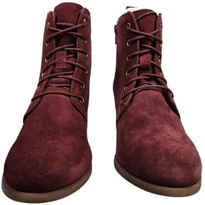 Diba Blake Suede Bootie Burgundy Lace Up Wedge Ankle Boots Women Size 8.5‎ thumbnail 3
