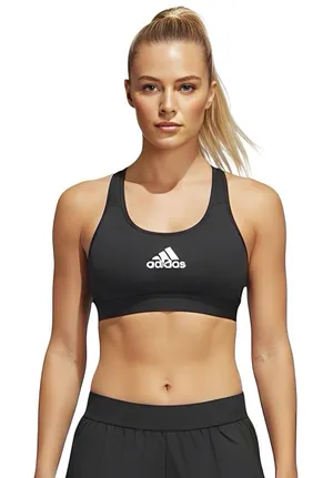 Adidas Top Cropped Activewear Sz Small Womens Sports Bra Logo Mesh Work Out Gym thumbnail 1