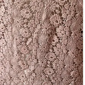 H & M Dusty Rose Crochet Lace Scalloped Edge Teddy Bodysuit ~ Women's Size LARGE thumbnail 5