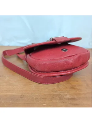 Michael; Michael Kors Red Leather Mini Cross-body Purse thumbnail 4