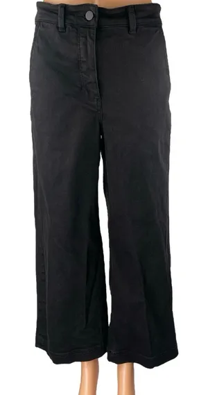 Everlane Women's Black High Rise Baggy Cropped Wide Leg Denim Jeans Pants Size 4 thumbnail 1