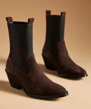 By Anthropologie Sleek Western Ankle Boots thumbnail 1
