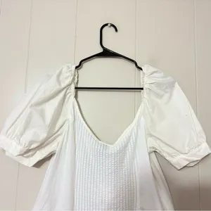 Anthropologie White Maeve Puff-Sleeve Sweetheart Top Size L NWT (READ) thumbnail 11