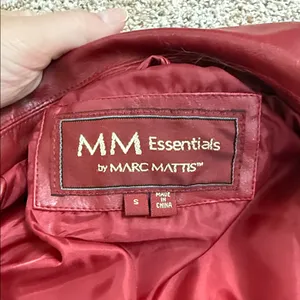 Vintage Faux Red Leather Jacket thumbnail 3