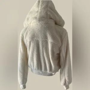 Aeropostale Off-White Teddy Jacket with Hood thumbnail 7