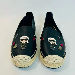 Karl Lagerfeld Paris Women's Michaela Embellished Slip-On Espadrille Flats 7.5 thumbnail 5