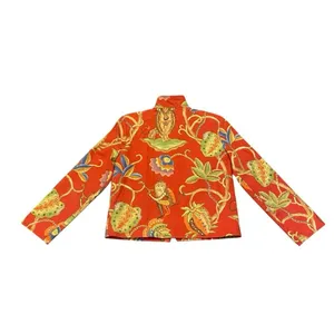Vintage Painted Pony Blazer Jacket XS‎ Jungle Monkey Red Green Made In USA thumbnail 2