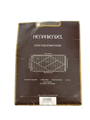 HENRI BENDEL Vintage Moss Green Tights Stockings Size Small NEW NIP thumbnail 2