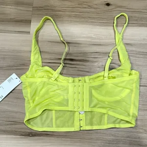 NEW Urban Outfitters Out From Under Yellow Corset Top Women’s Medium thumbnail 3
