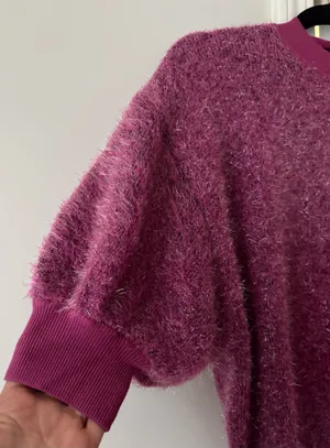 Anthropologie Maeve The Violetta Open-Back Tinsel Sweater, Size M thumbnail 7