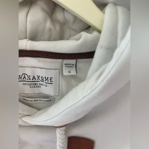 Wanakome Hooded White/Camouflage Pullover Sweatshirt Hoodie size S thumbnail 3