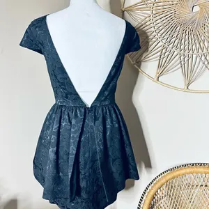 Keepsake the Label Black Floral Asymmetrical Peplum Cocktail Mini Dress thumbnail 5