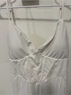 Halara White Lace Up Maxi Dress thumbnail 3