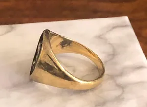Rare vintage designer Avon Victorian lady 18k sterling silver ring thumbnail 3