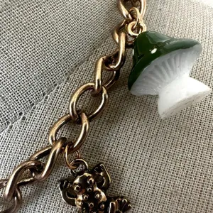 Whimsical Charm Choker Necklace Cottagecore Fairycore Frog Mushroom Terrarium thumbnail 7