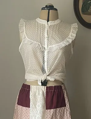 Banana Republic VINTAGE Y2K Boho Victorian-inspired blouse thumbnail 1